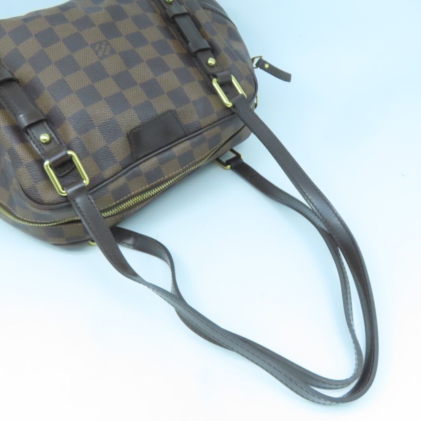 LOUIS VUITTON 【激減優惠】Damier Ebene Belem MM金扣肩背袋啡色