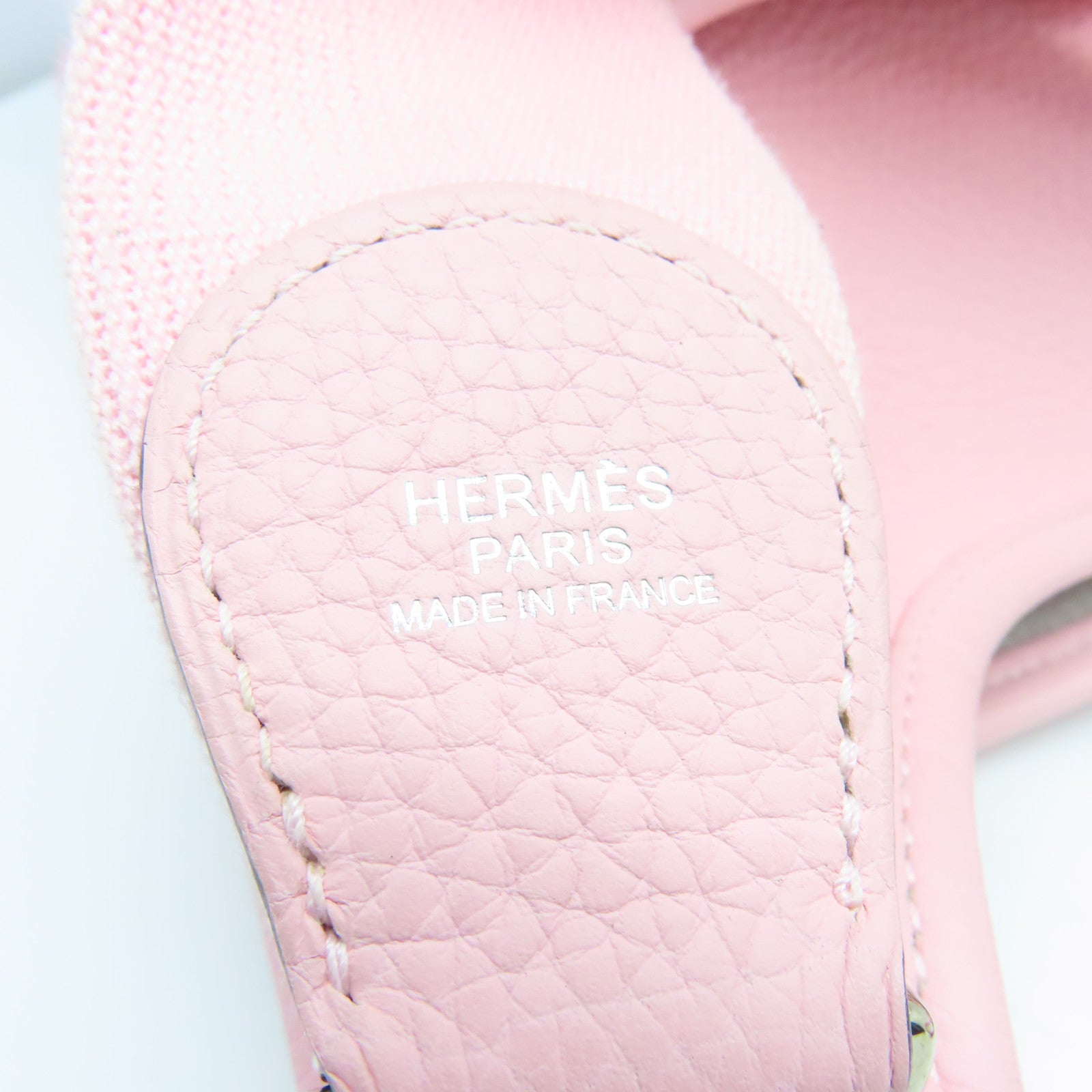 HERMES Clemence皮革Evelyne PM銀扣肩背袋Sakura粉紅色