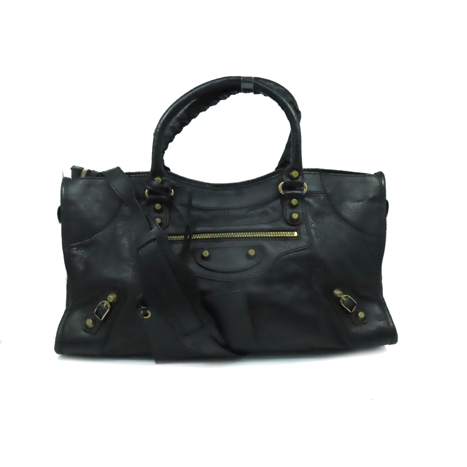 BALENCIAGA 牛皮皮革Giant Part Time 2Way Shoulder Bag手挽肩背兩用袋黑色