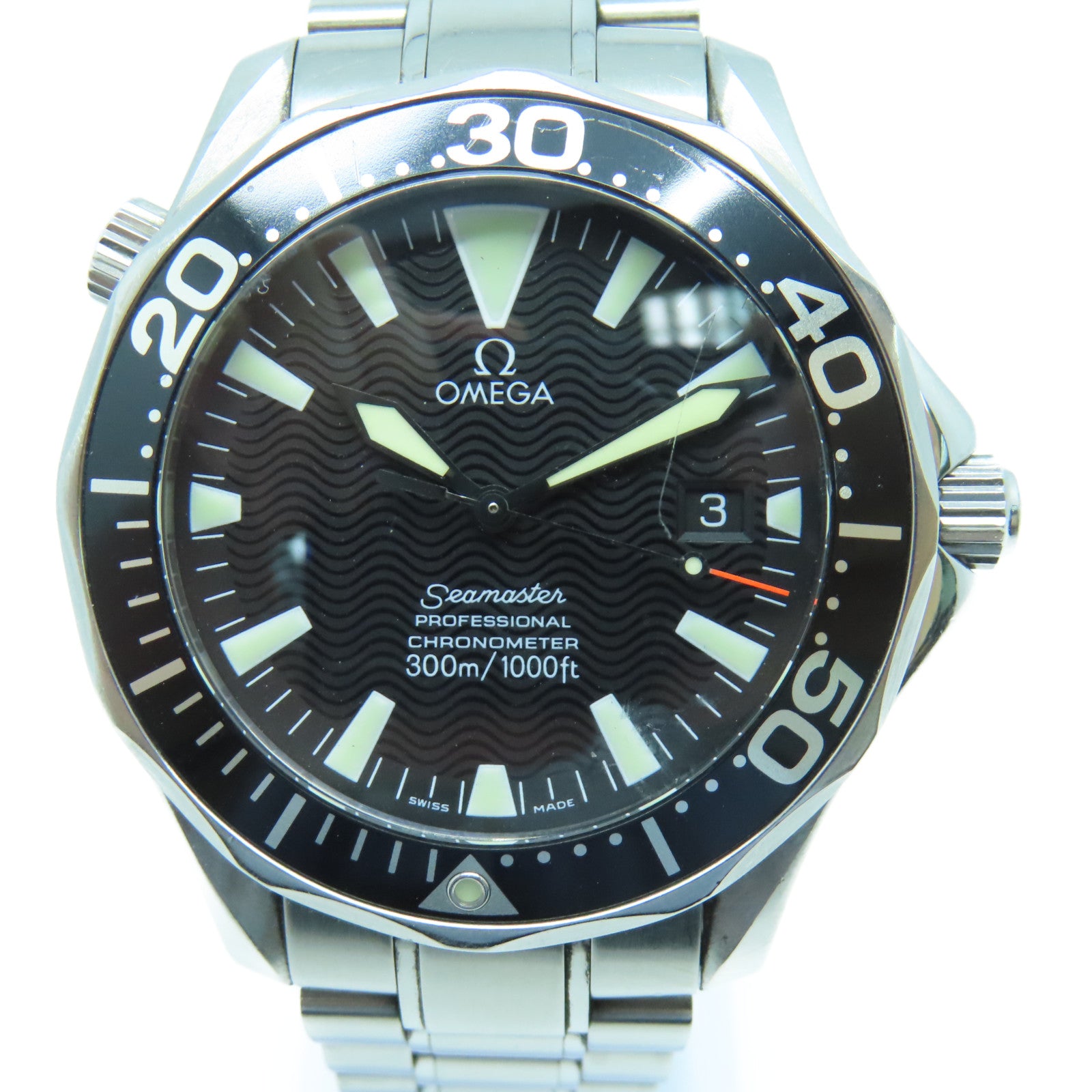 OMEGA Seamaster不鏽鋼手錶自動機芯黑色