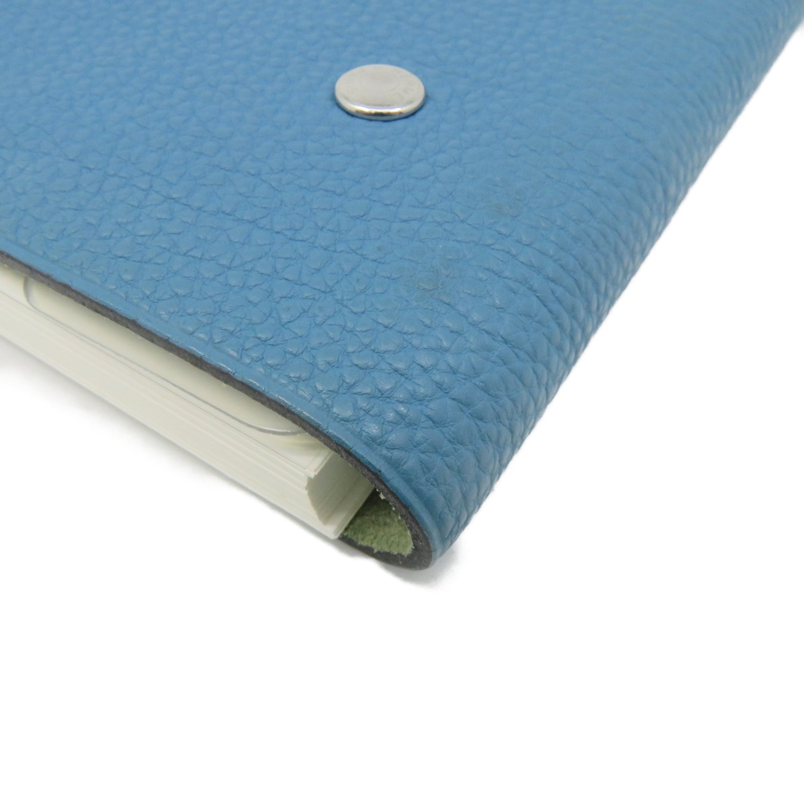 HERMES 【激减优惠】Togo皮革Notes Case记事簿套Blue Jean蓝色