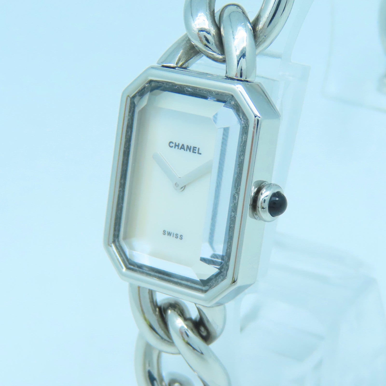 CHANEL 【激減優惠】Premiere L不鏽鋼手錶石英機芯珍珠色