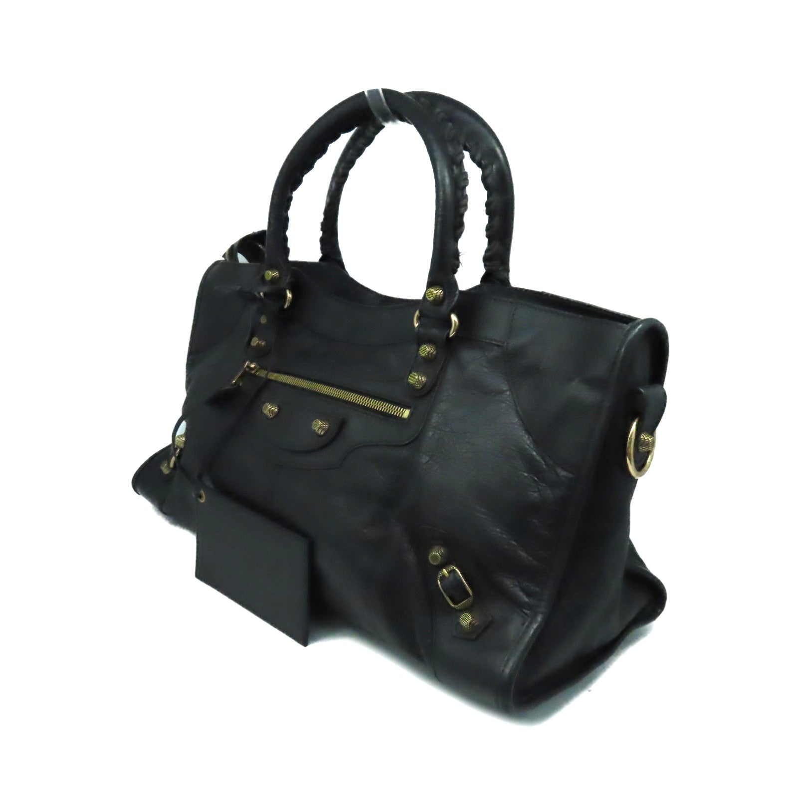 BALENCIAGA 牛皮皮革Giant Part Time 2Way Shoulder Bag手挽肩背兩用袋黑色