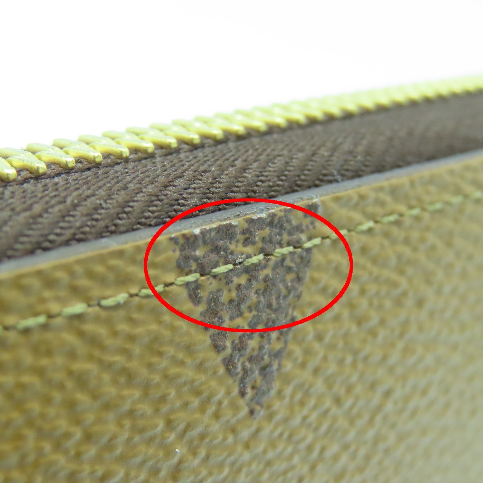 LOUIS VUITTON Monogram Giant Reverse Zipper Long Wallet Gold Buckle Long Wallet Brown