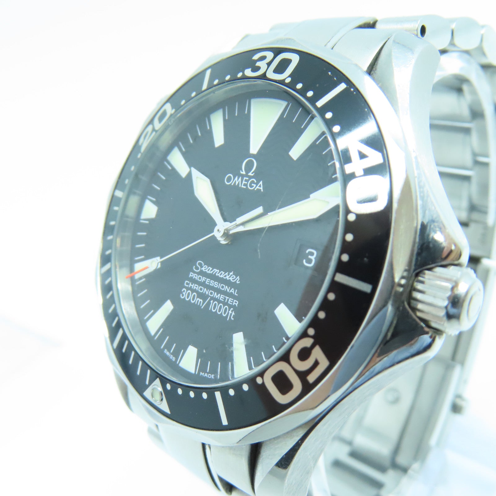 OMEGA Seamaster不鏽鋼手錶自動機芯黑色
