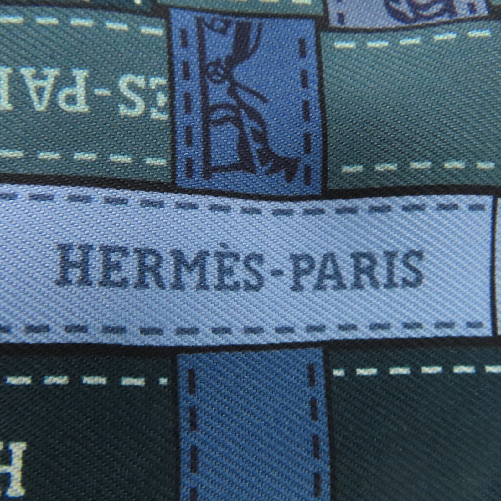 HERMES 丝质Twilly丝巾蓝色