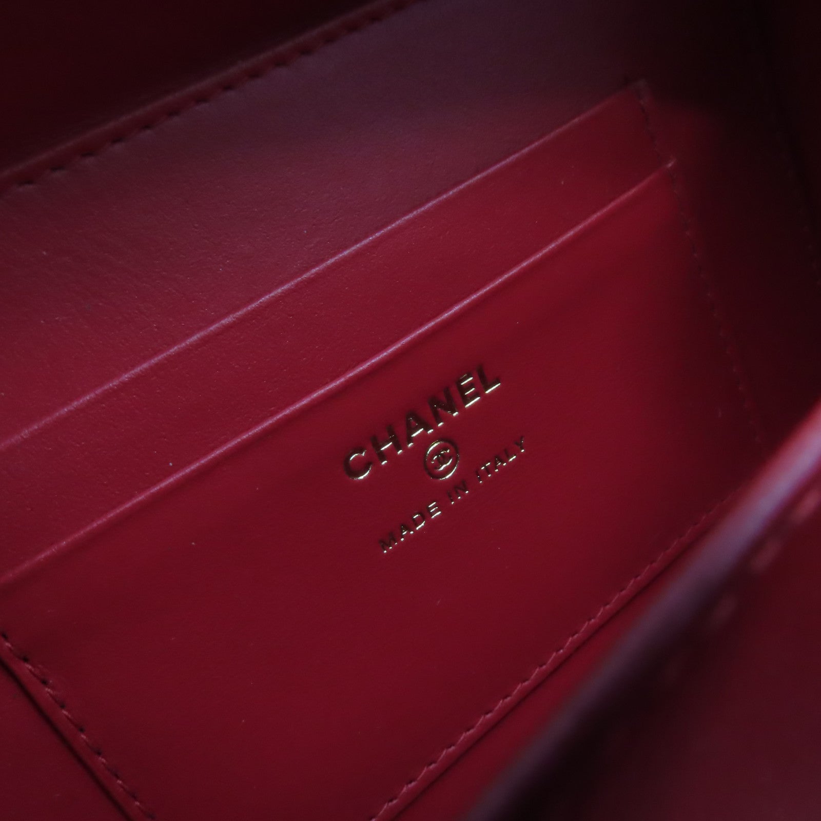 CHANEL 【激減優惠】菱格Caviar皮革Chain Shoulder Bag金扣鏈帶肩背袋紅色