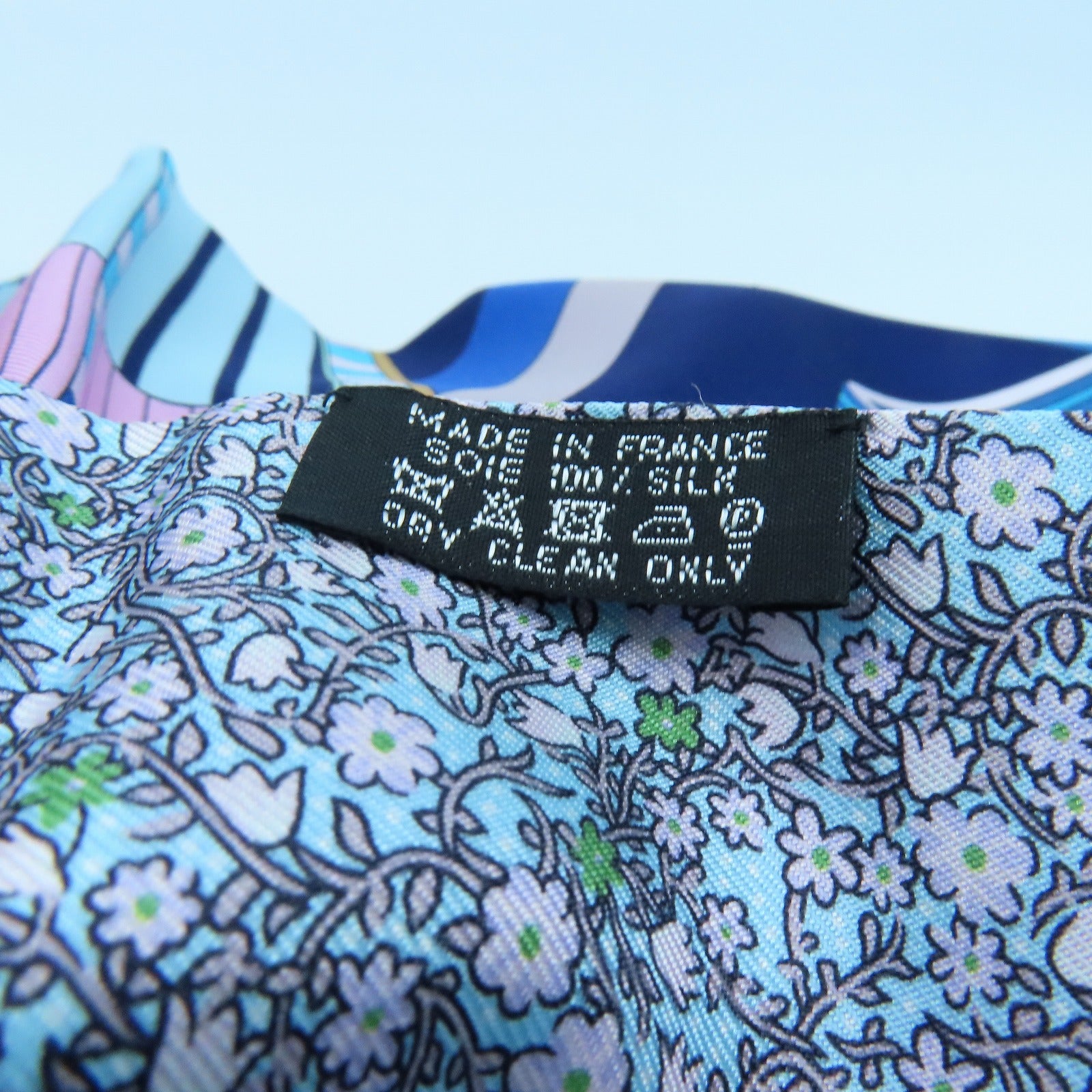 HERMES 丝质Maxi Twilly丝巾蓝色