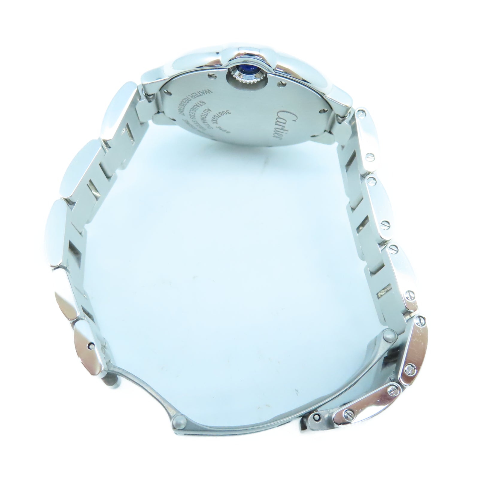 CARTIER Ballan Bleu不鏽鋼手錶自動機芯白色