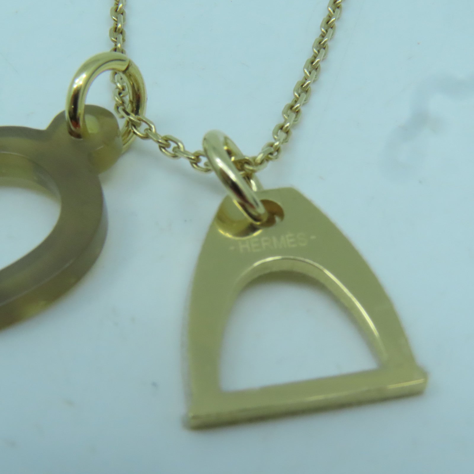 HERMES 金屬Necklace項鍊金色#50cm