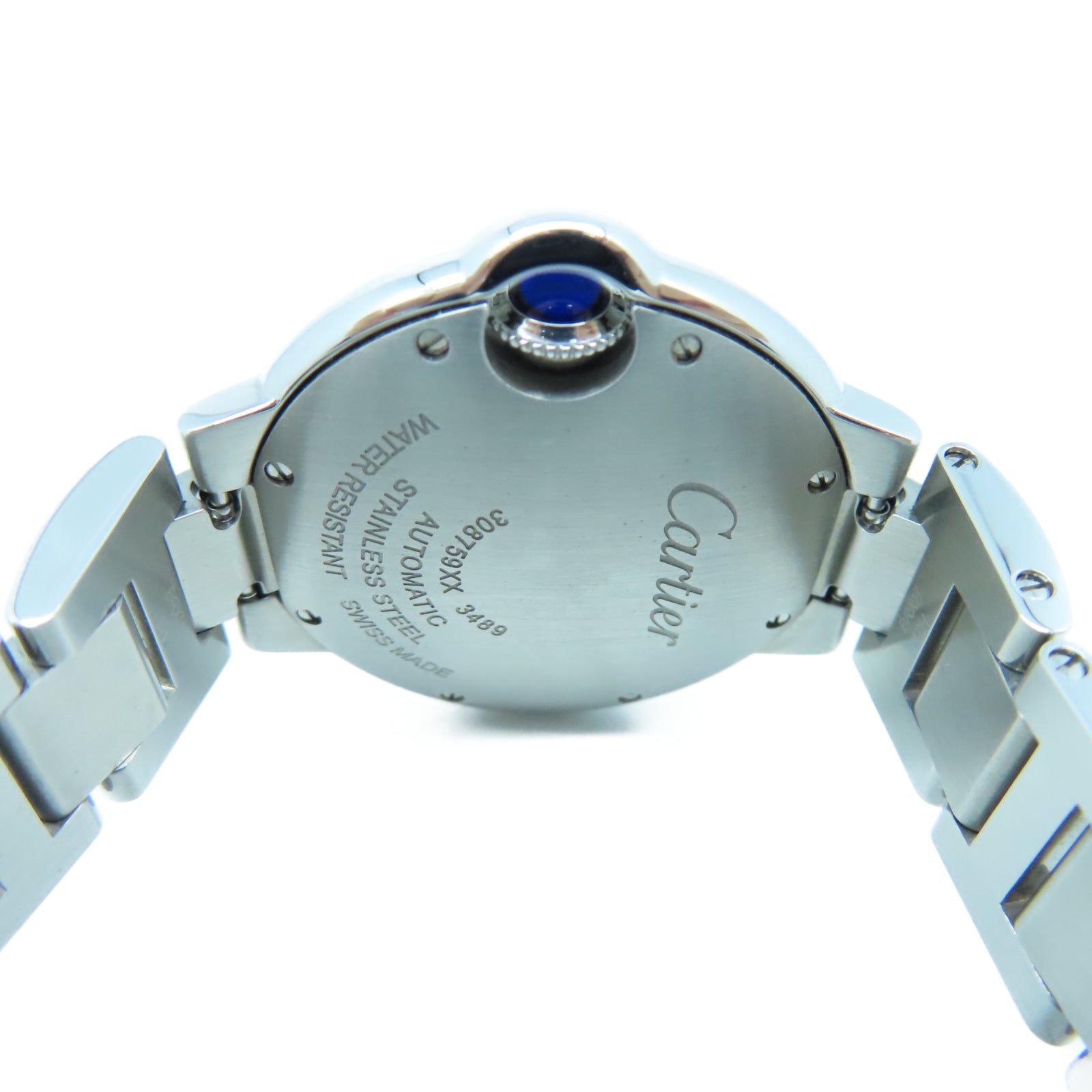 CARTIER Ballan Bleu不鏽鋼手錶自動機芯白色