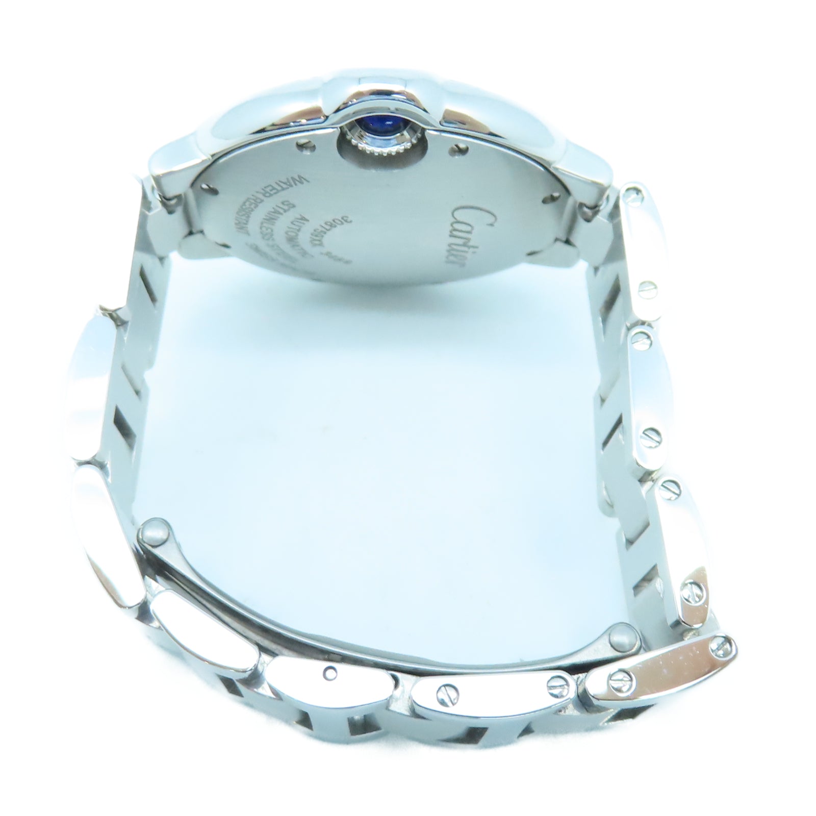 CARTIER Ballan Bleu不鏽鋼手錶自動機芯白色