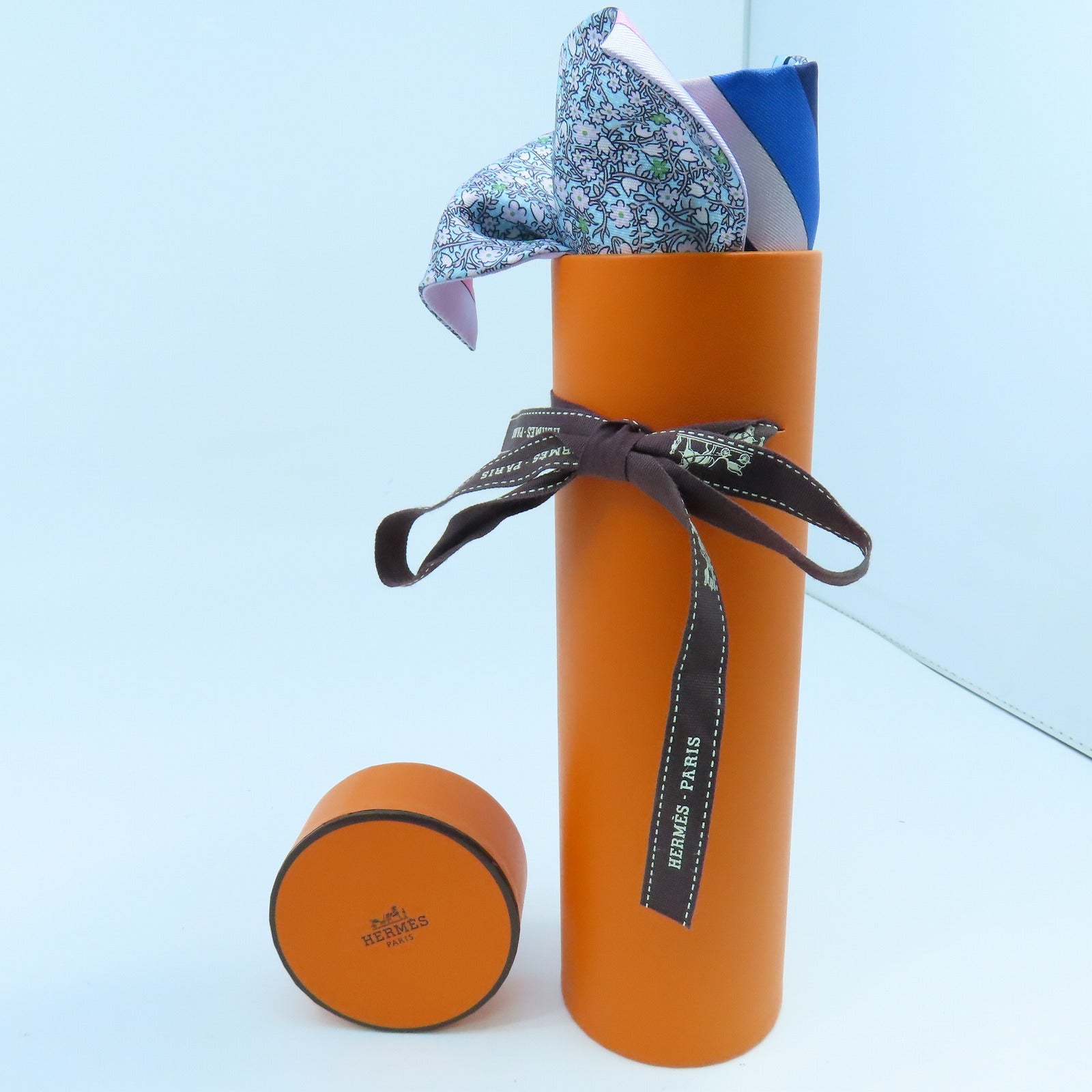 HERMES 丝质Maxi Twilly丝巾蓝色