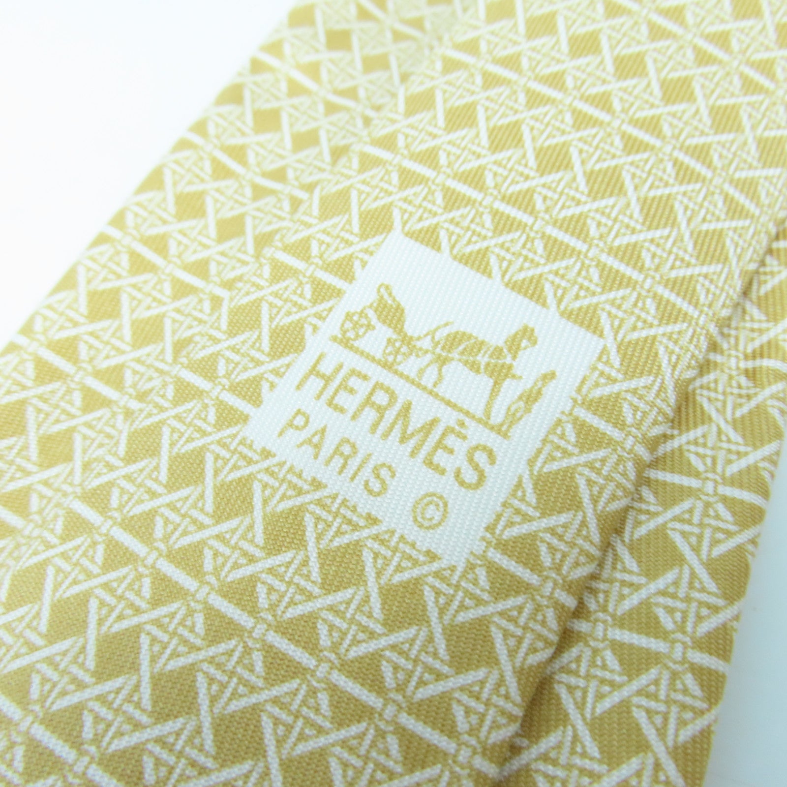 HERMES Silk Tie tie beige