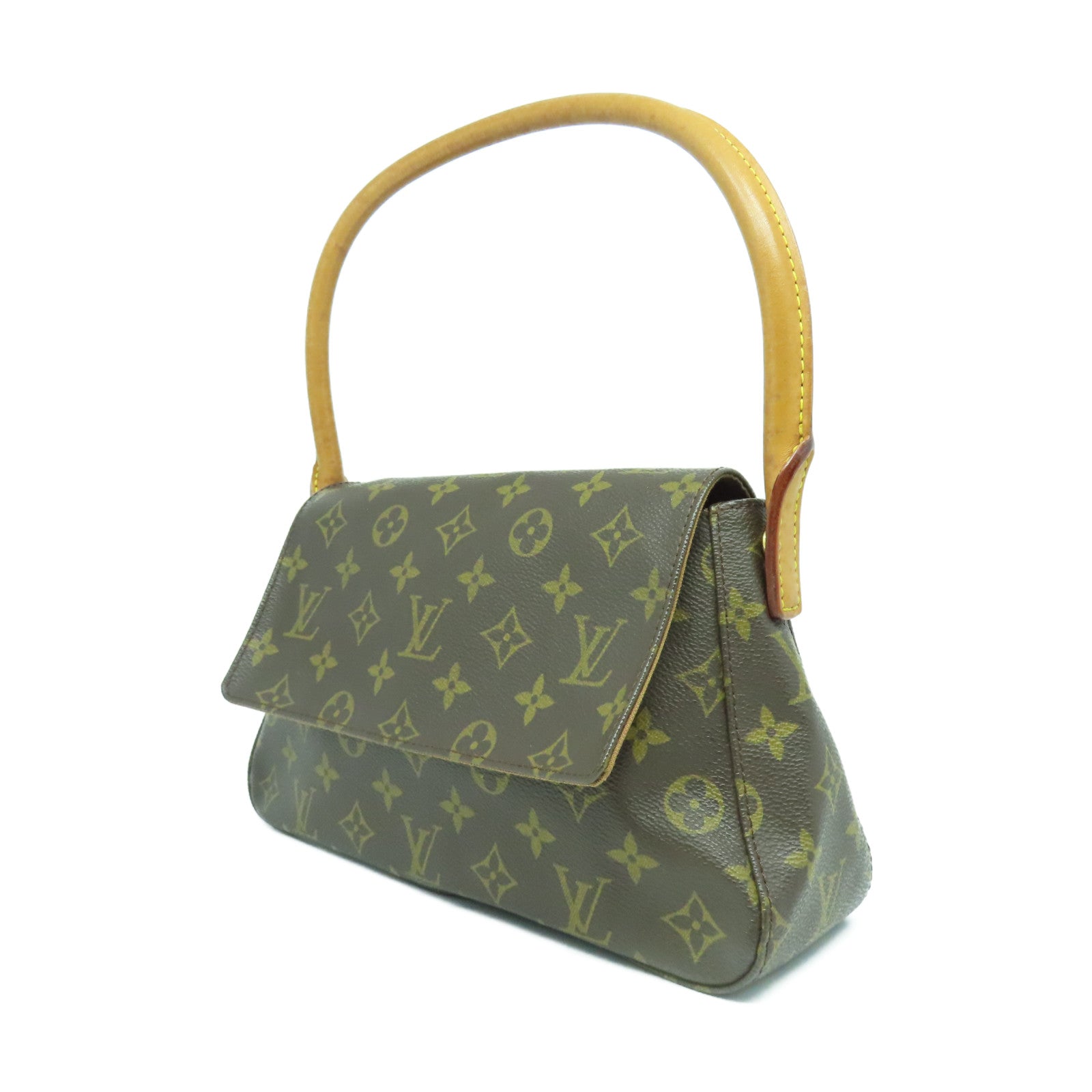 LOUIS VUITTON Monogram Looping金扣肩背袋啡色