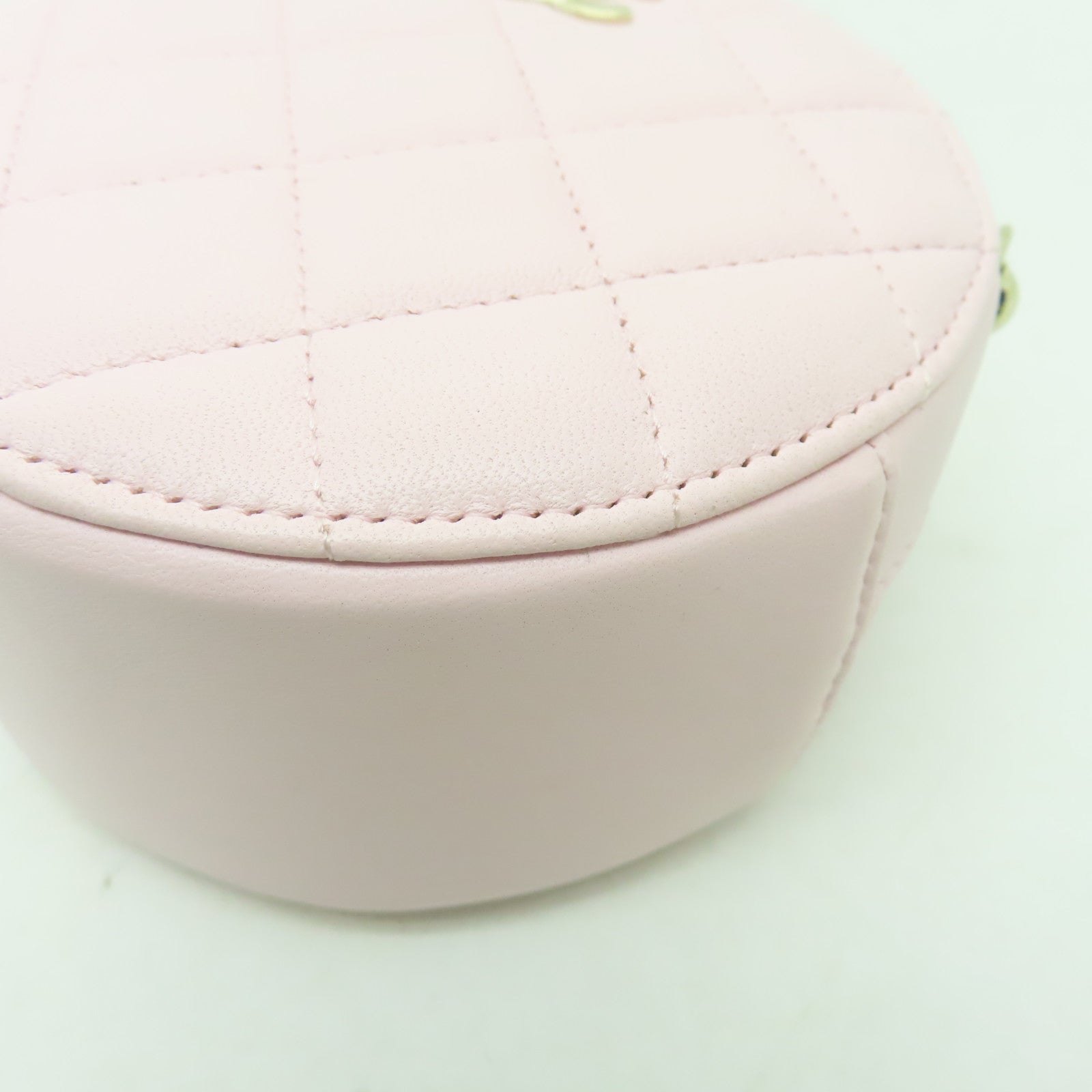 CHANEL 菱格羊皮皮革Chain Shoulder Bag金扣鏈帶肩背袋粉紅色