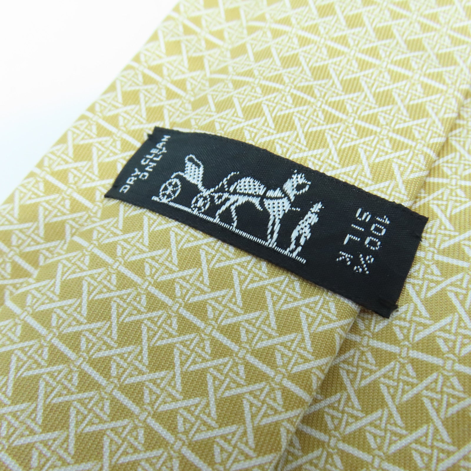 HERMES Silk Tie tie beige