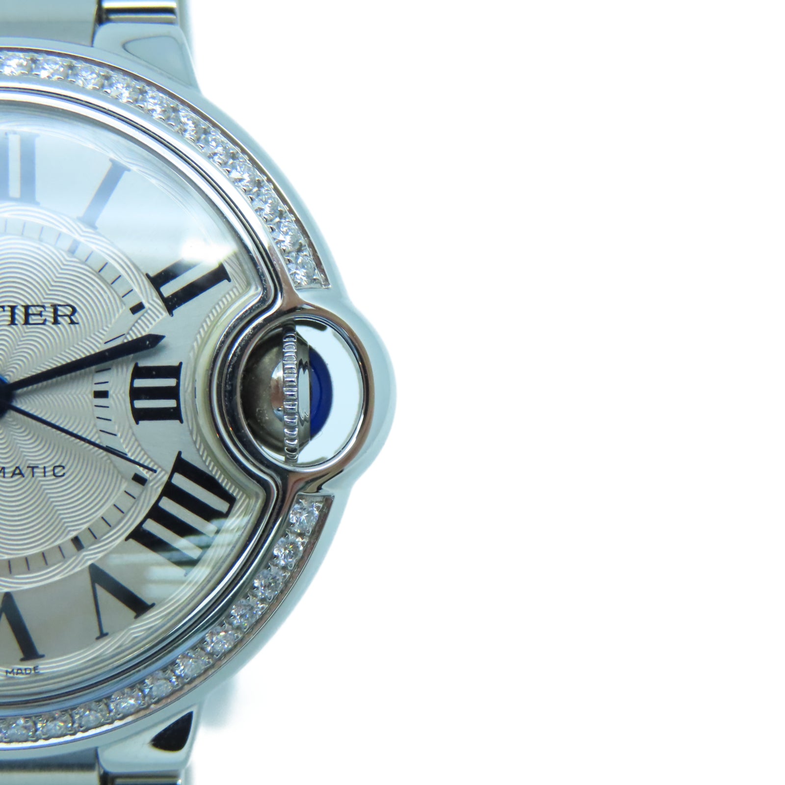 CARTIER Ballan Bleu不鏽鋼手錶自動機芯白色