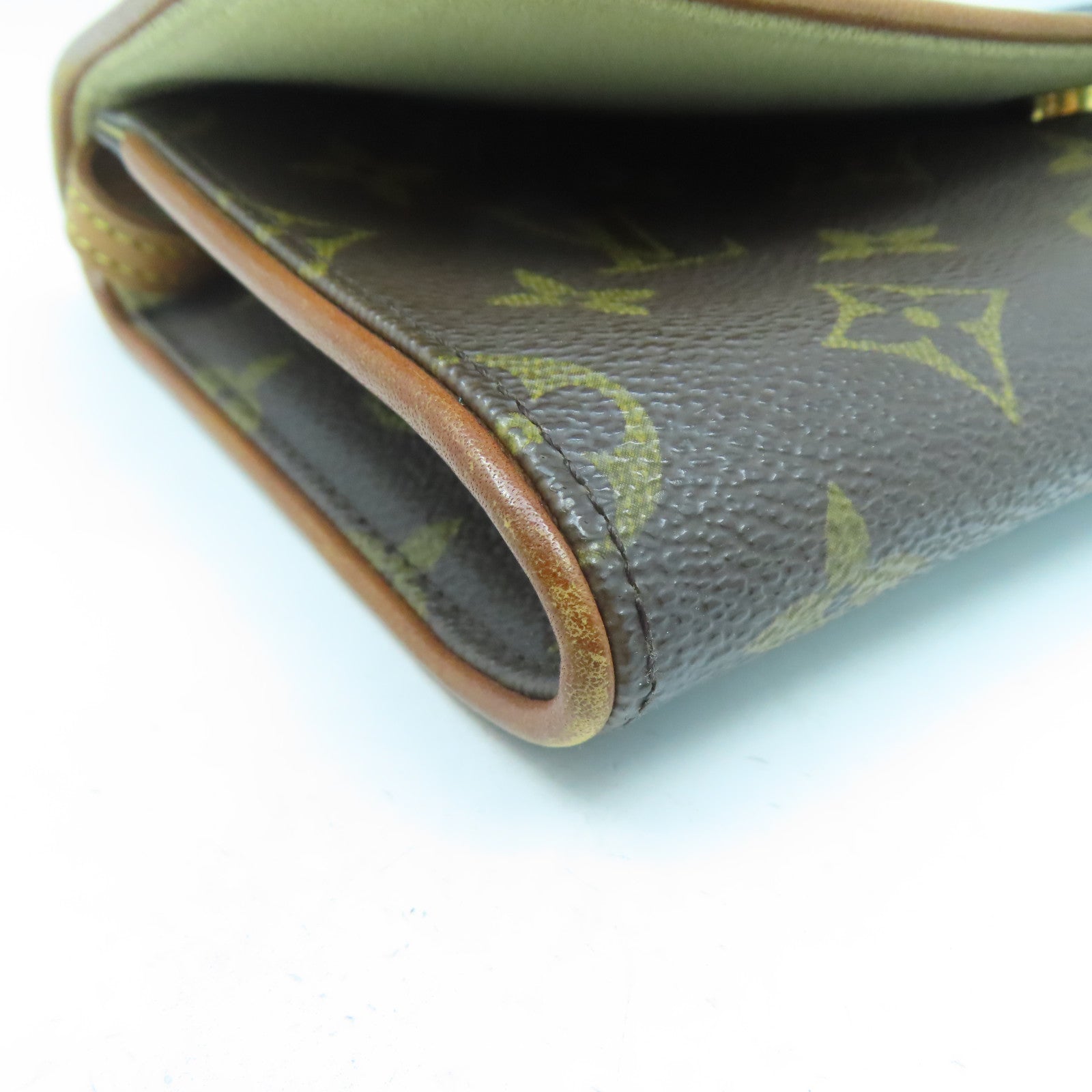 LOUIS VUITTON Monogram Pochette Twin GM金扣肩背袋啡色