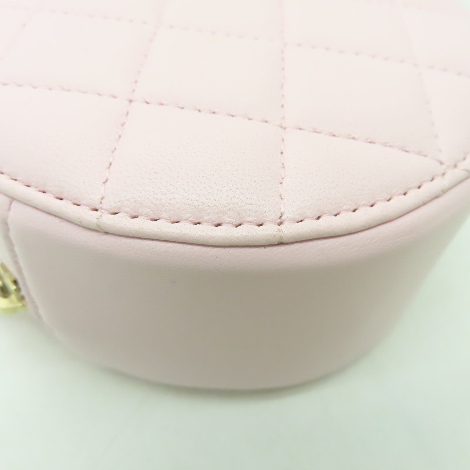 CHANEL 菱格羊皮皮革Chain Shoulder Bag金扣鏈帶肩背袋粉紅色
