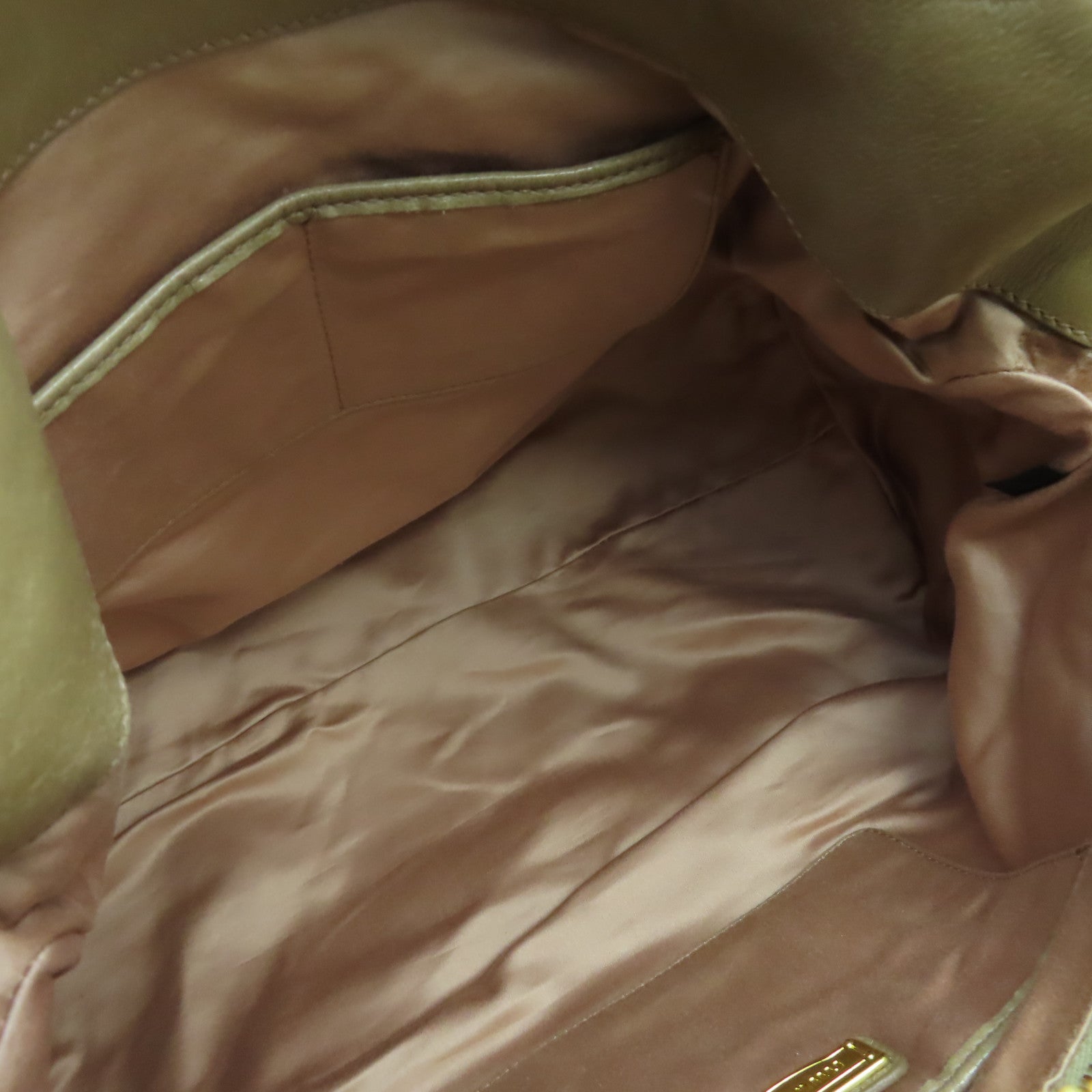 Miu Miu 牛皮皮革2 Way Shoulder金扣手挽肩背兩用袋啡色