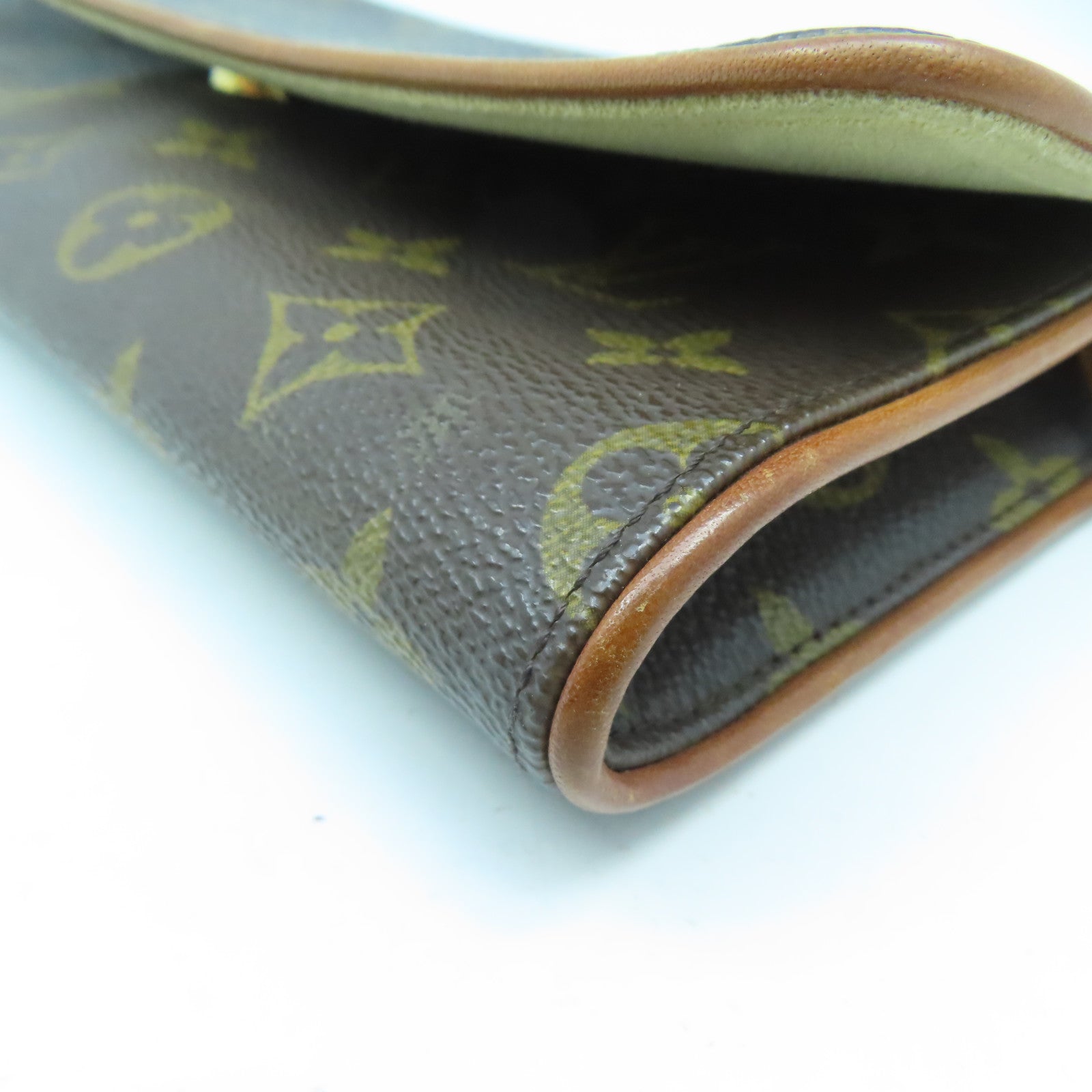 LOUIS VUITTON Monogram Pochette Twin GM金扣肩背袋啡色