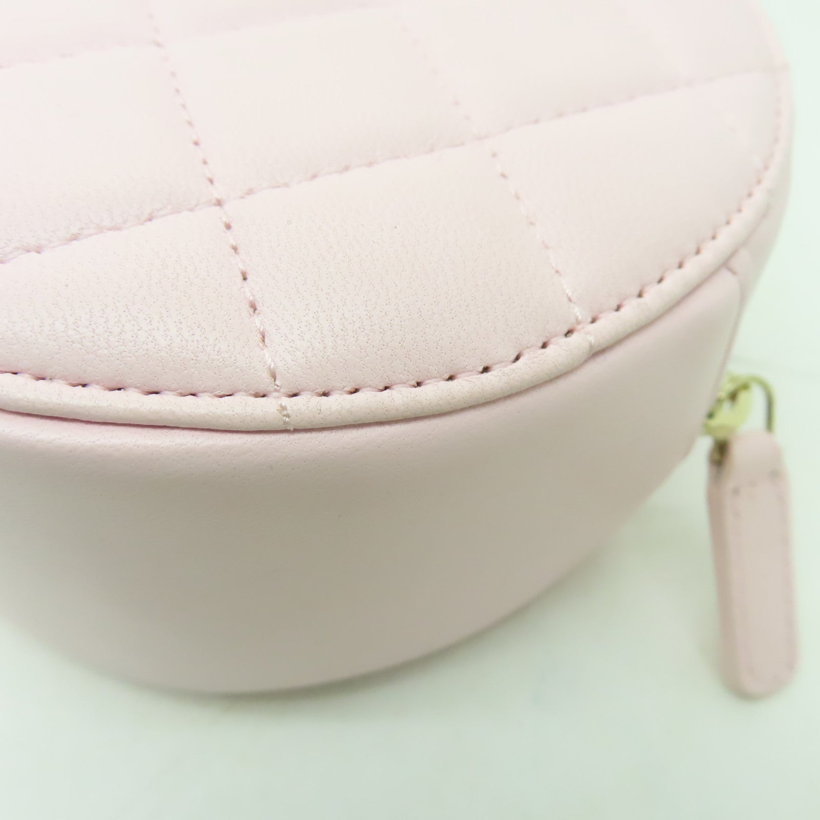 CHANEL 菱格羊皮皮革Chain Shoulder Bag金扣鏈帶肩背袋粉紅色