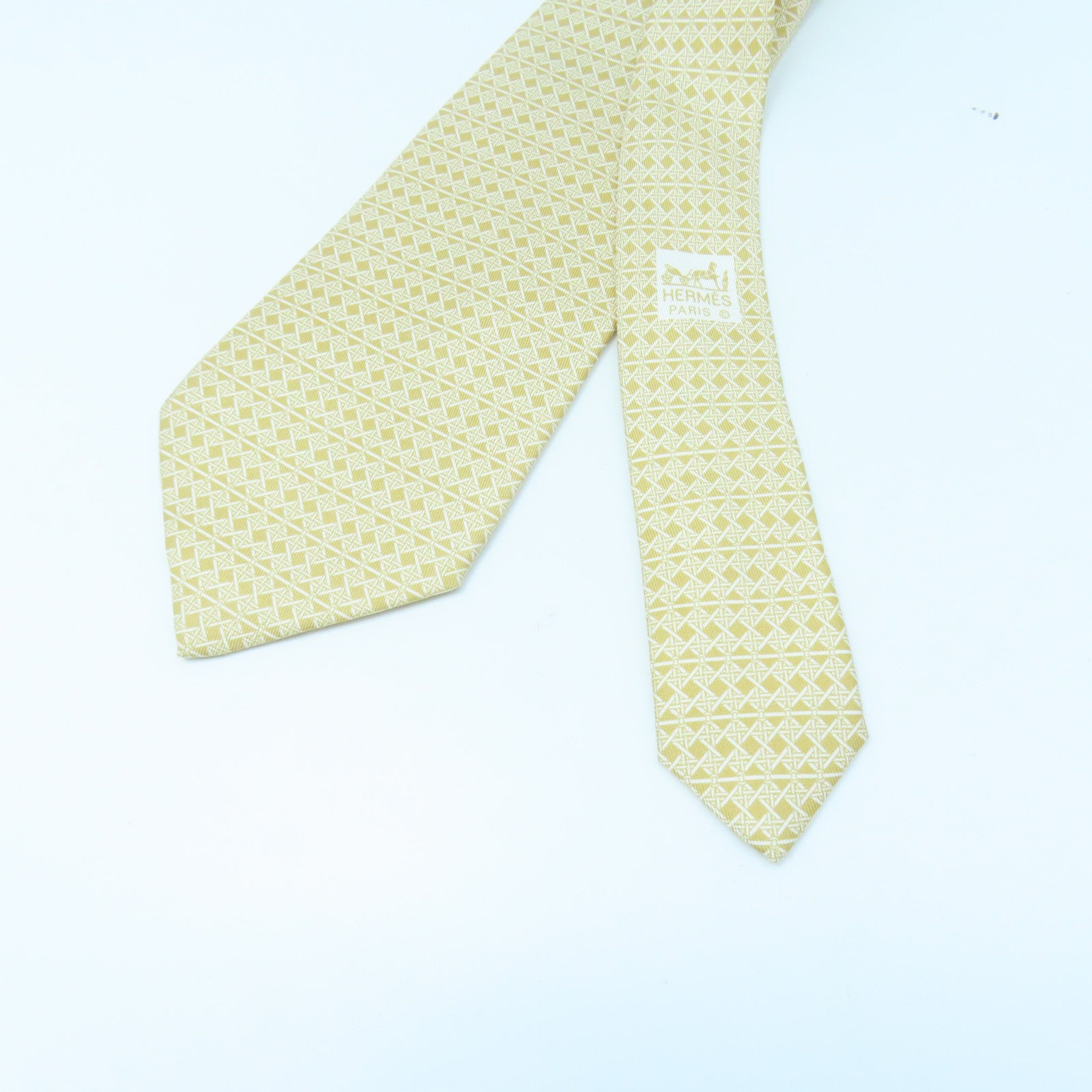 HERMES Silk Tie tie beige