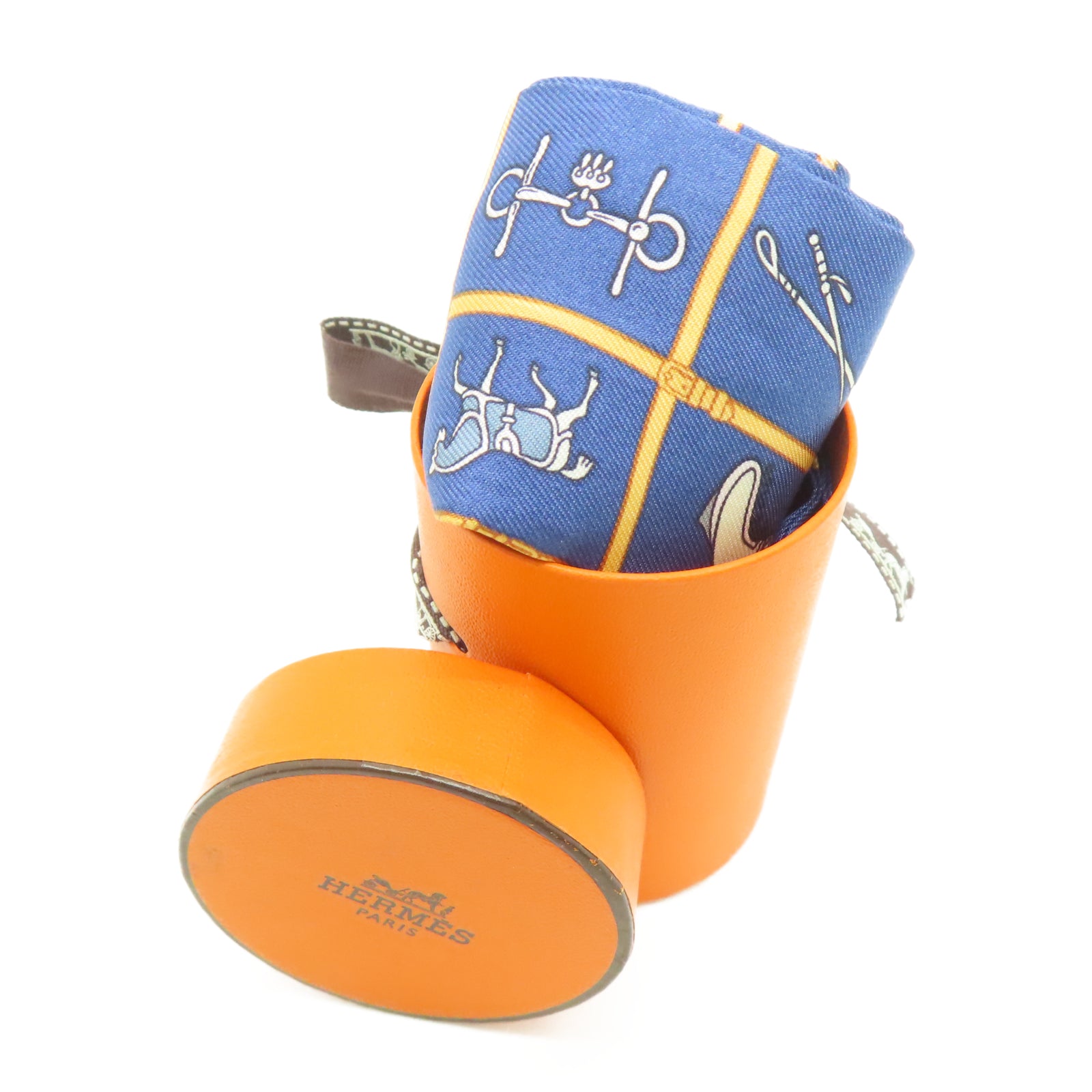 HERMES 丝质Twilly丝巾蓝色