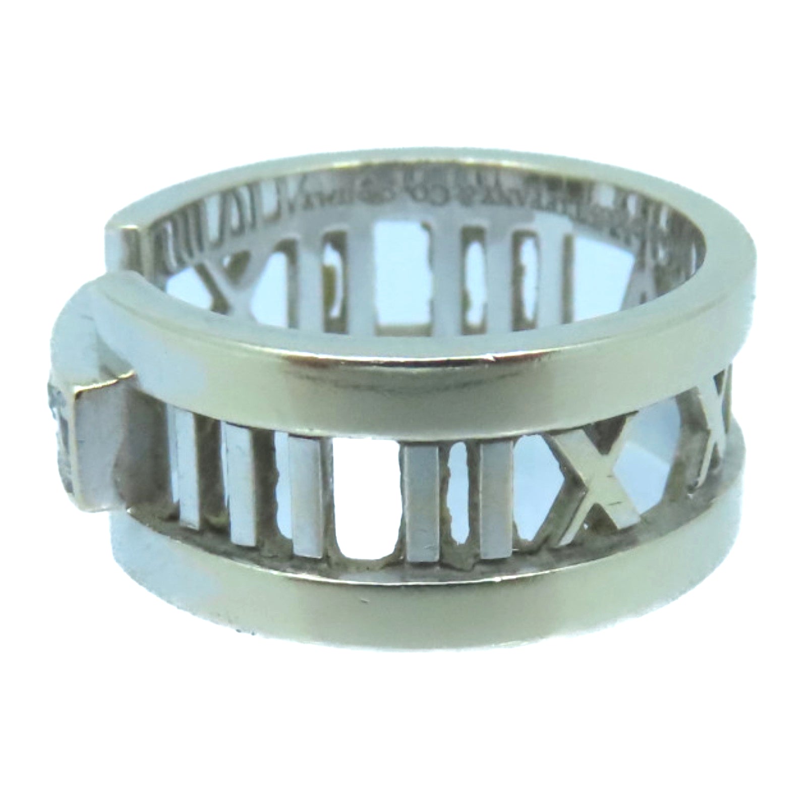 TIFFANY＆CO 18K白金Atlas Diamond Ring钻石戒指US#5.25