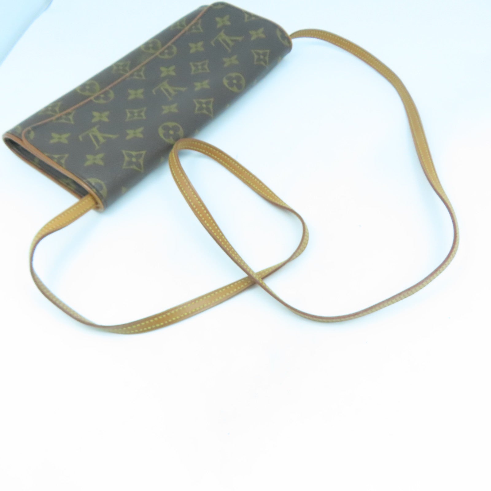 LOUIS VUITTON Monogram Pochette Twin GM金扣肩背袋啡色