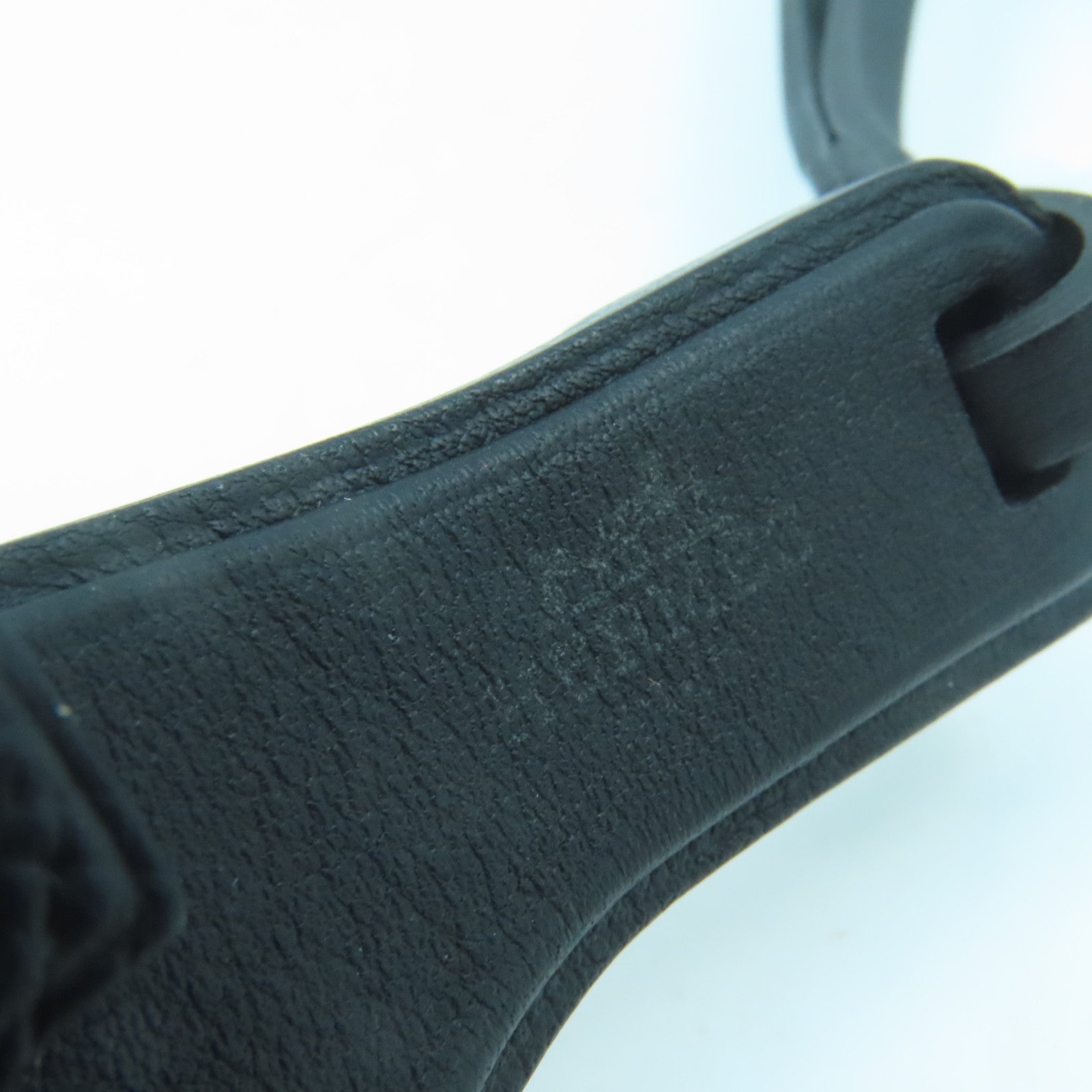 HERMES 皮革Oran Nano Charm掛飾黑色