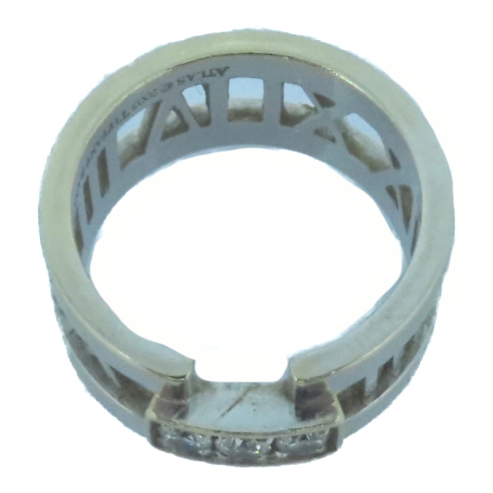 TIFFANY＆CO 18K白金Atlas Diamond Ring钻石戒指US#5.25