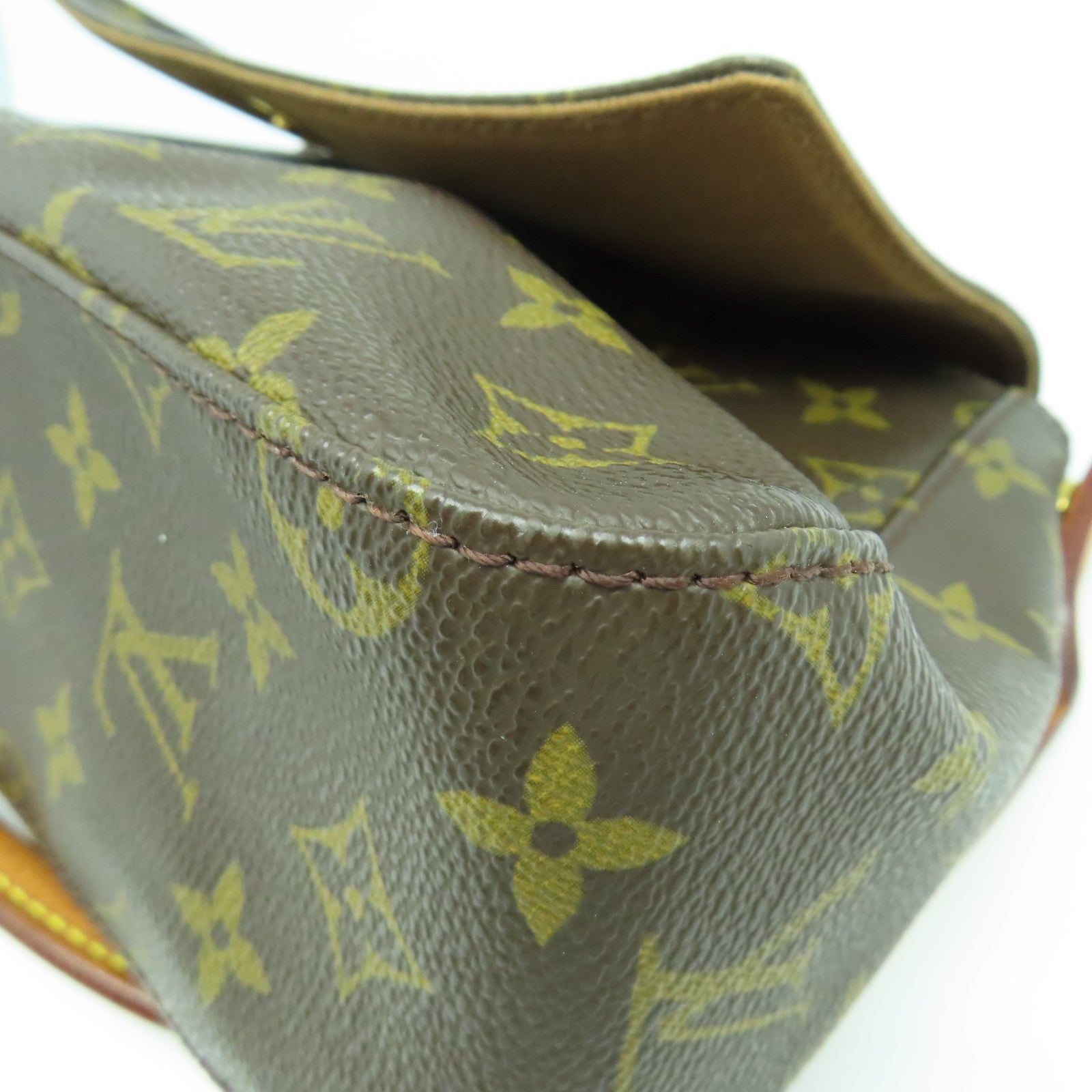 LOUIS VUITTON Monogram Looping金扣肩背袋啡色