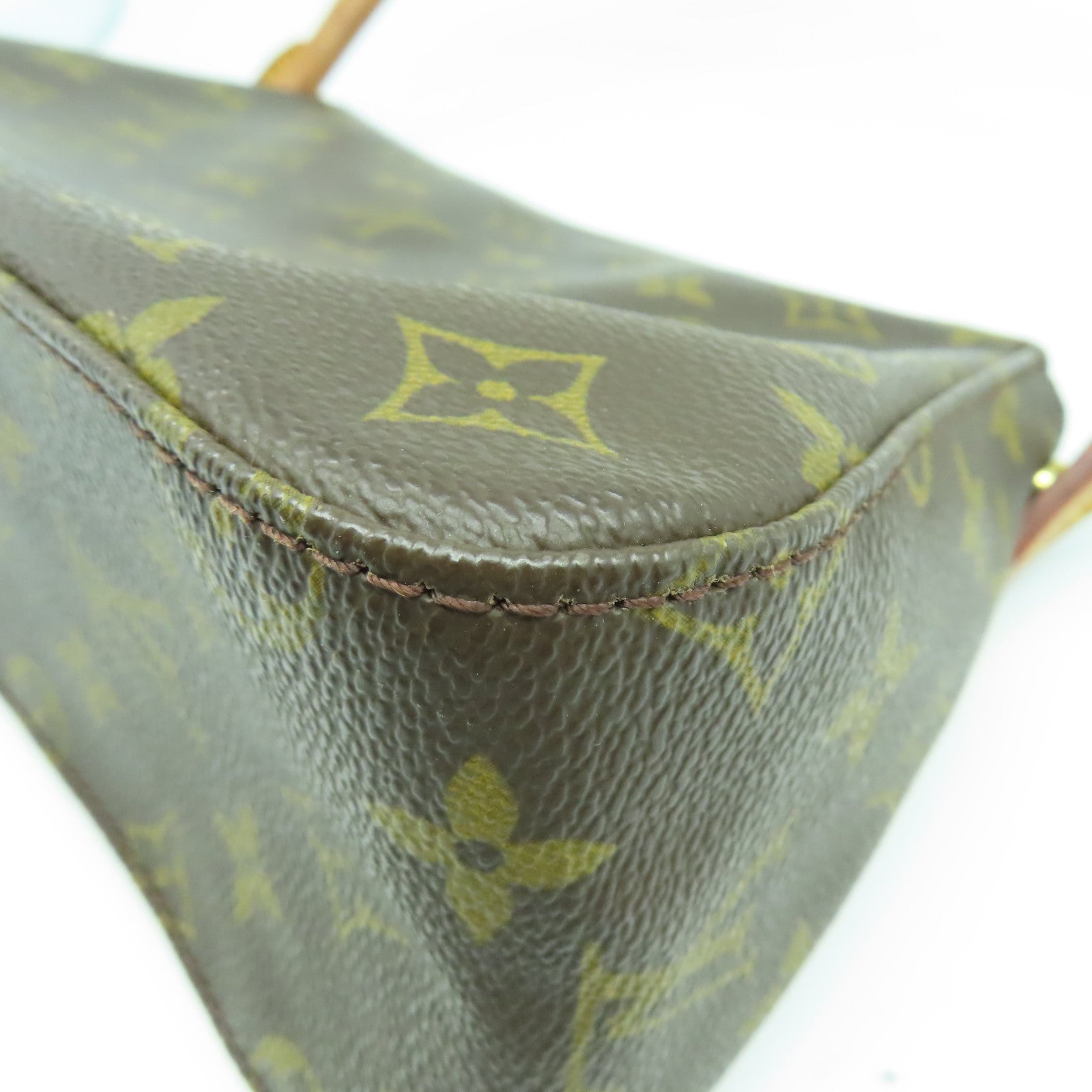 LOUIS VUITTON Monogram Looping金扣肩背袋啡色