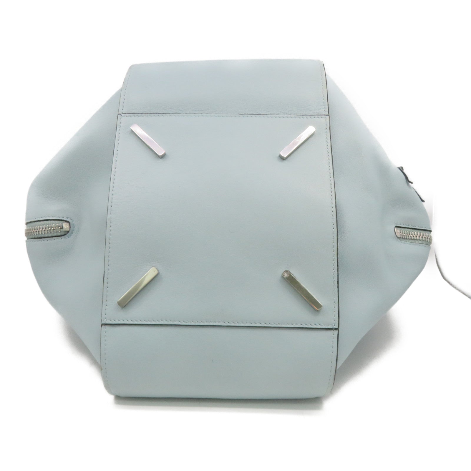 LOEWE 牛皮皮革Hammock銀扣肩背袋淺藍色
