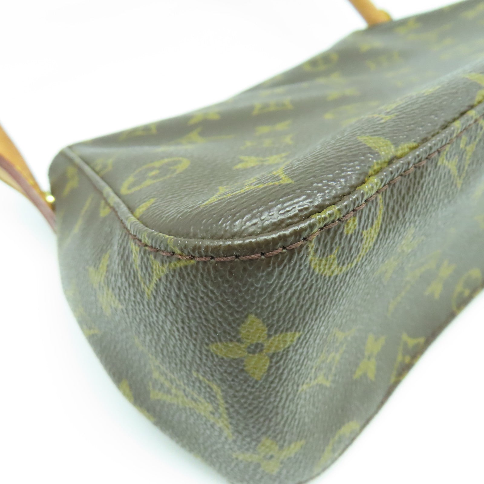 LOUIS VUITTON Monogram Looping金扣肩背袋啡色