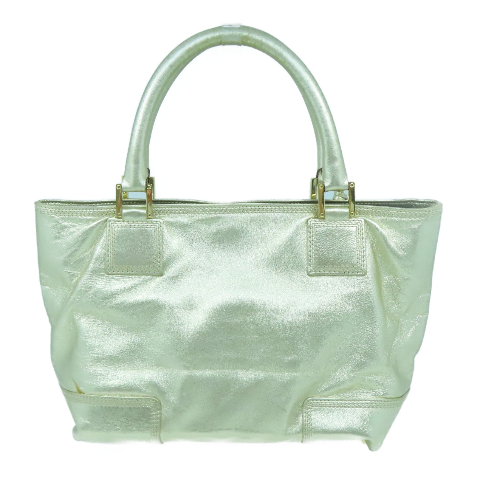 LOEWE 羊皮皮革Hand Bag金扣手挽袋金色