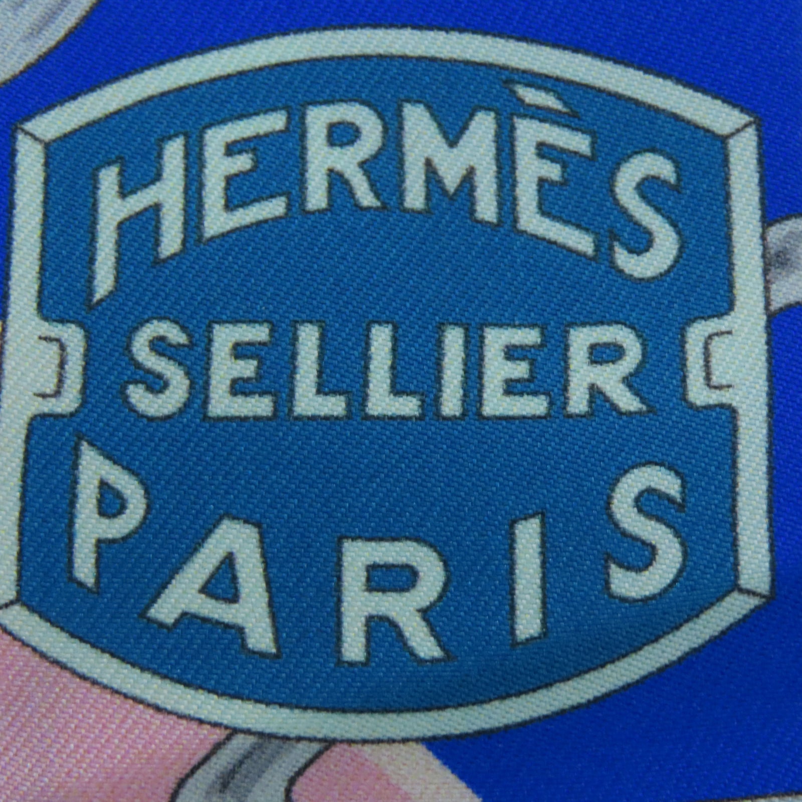 HERMES Silk Twilly Scarf Blue