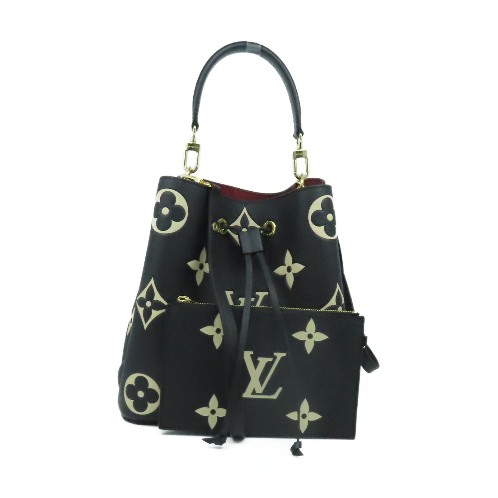 LOUIS VUITTON Monogram Empreinte Noe Noe MM 2Way Bucket Bag手挽肩背兩用袋黑色