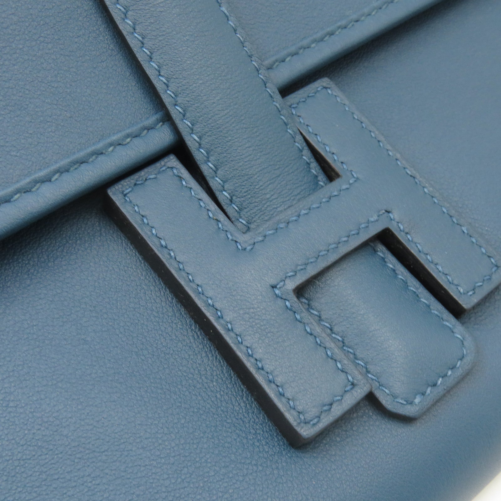 HERMES Swift皮革Jije Clutch Bag手拿包藍綠色