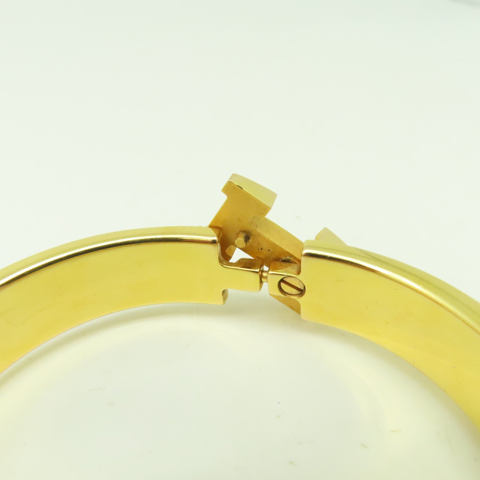 HERMES 金屬Clic H Bracelet金扣手鏈黑色/金色