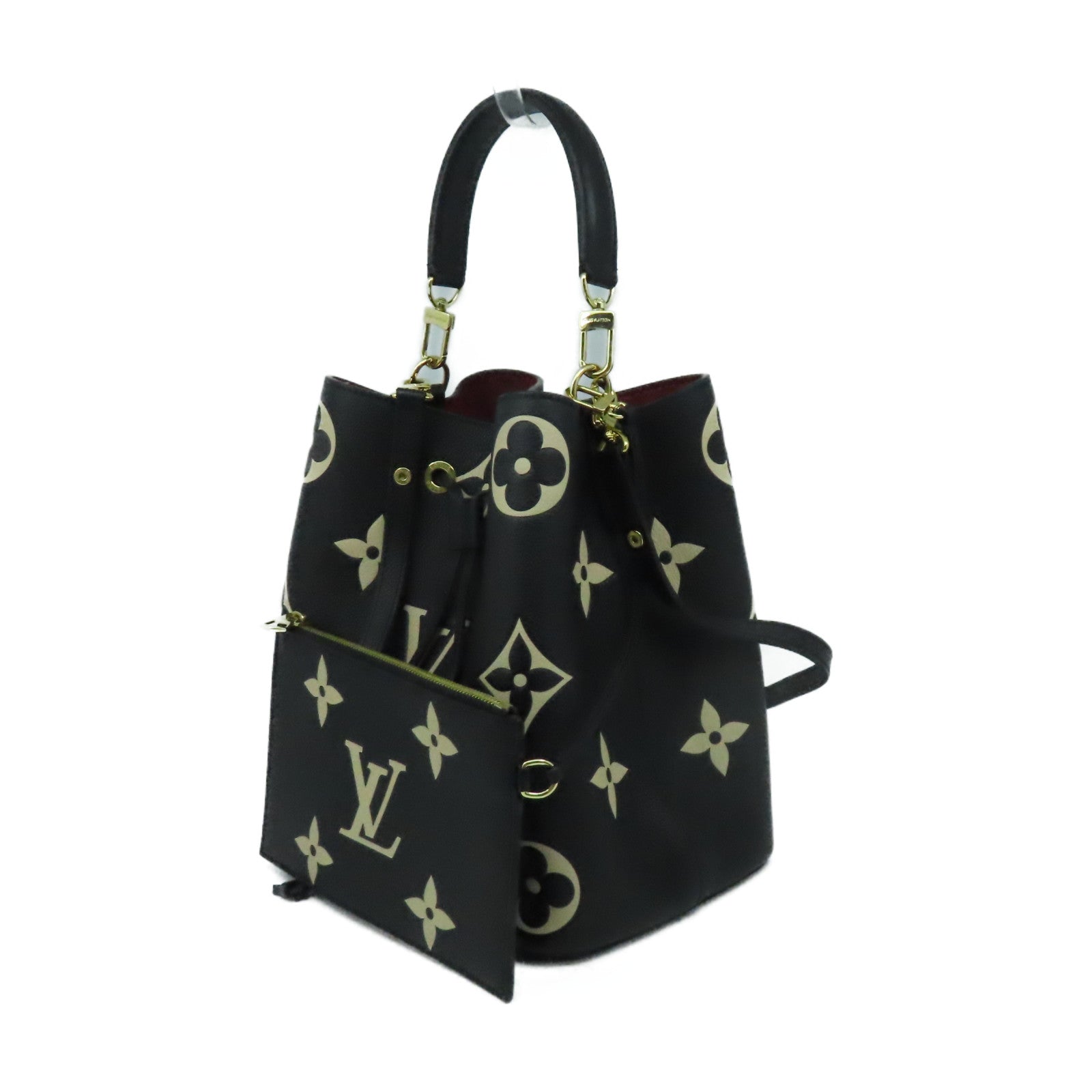LOUIS VUITTON Monogram Empreinte Noe Noe MM 2Way Bucket Bag手挽肩背兩用袋黑色