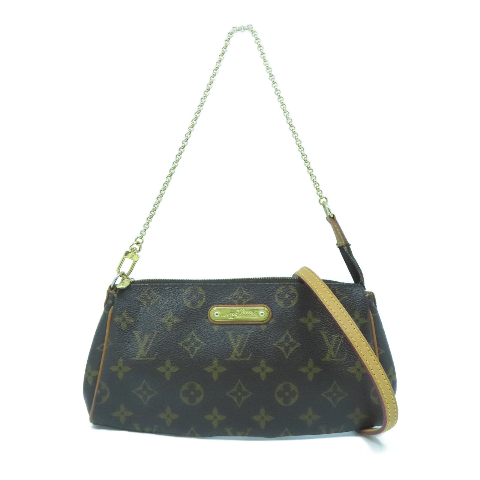 LOUIS VUITTON Monogram Eva金扣手挽肩背兩用袋啡色