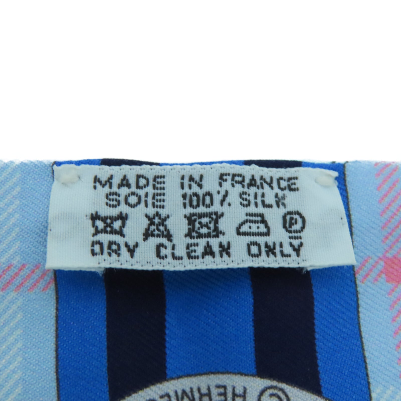 HERMES Silk Twilly Scarf Blue