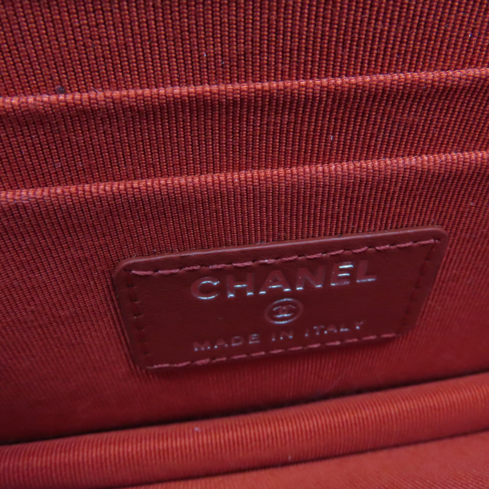 CHANEL 菱格Caviar皮革Wallet On Chain銀扣鏈帶肩背袋橙紅色