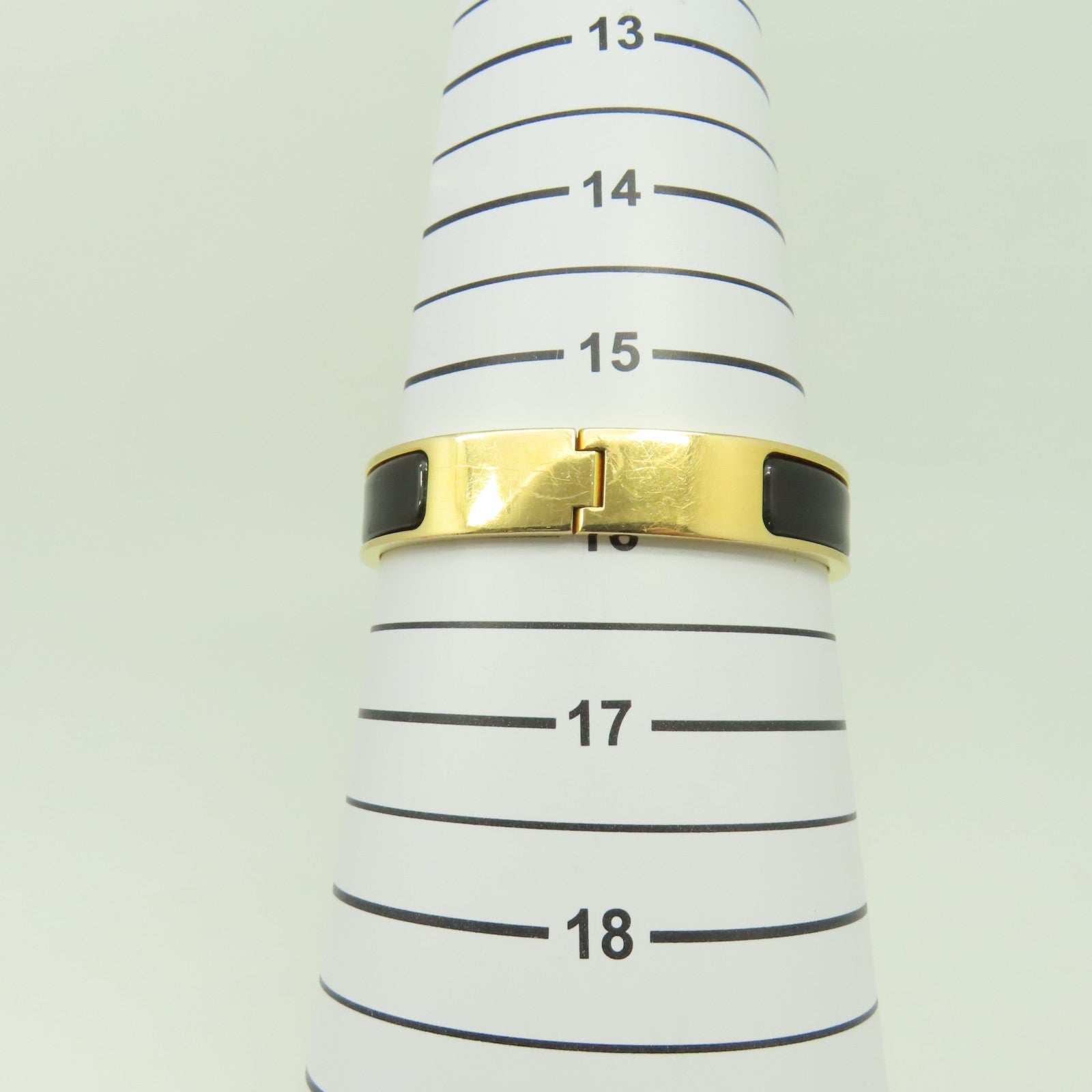 HERMES 金屬Clic H Bracelet金扣手鏈黑色/金色– Brand Off Hong