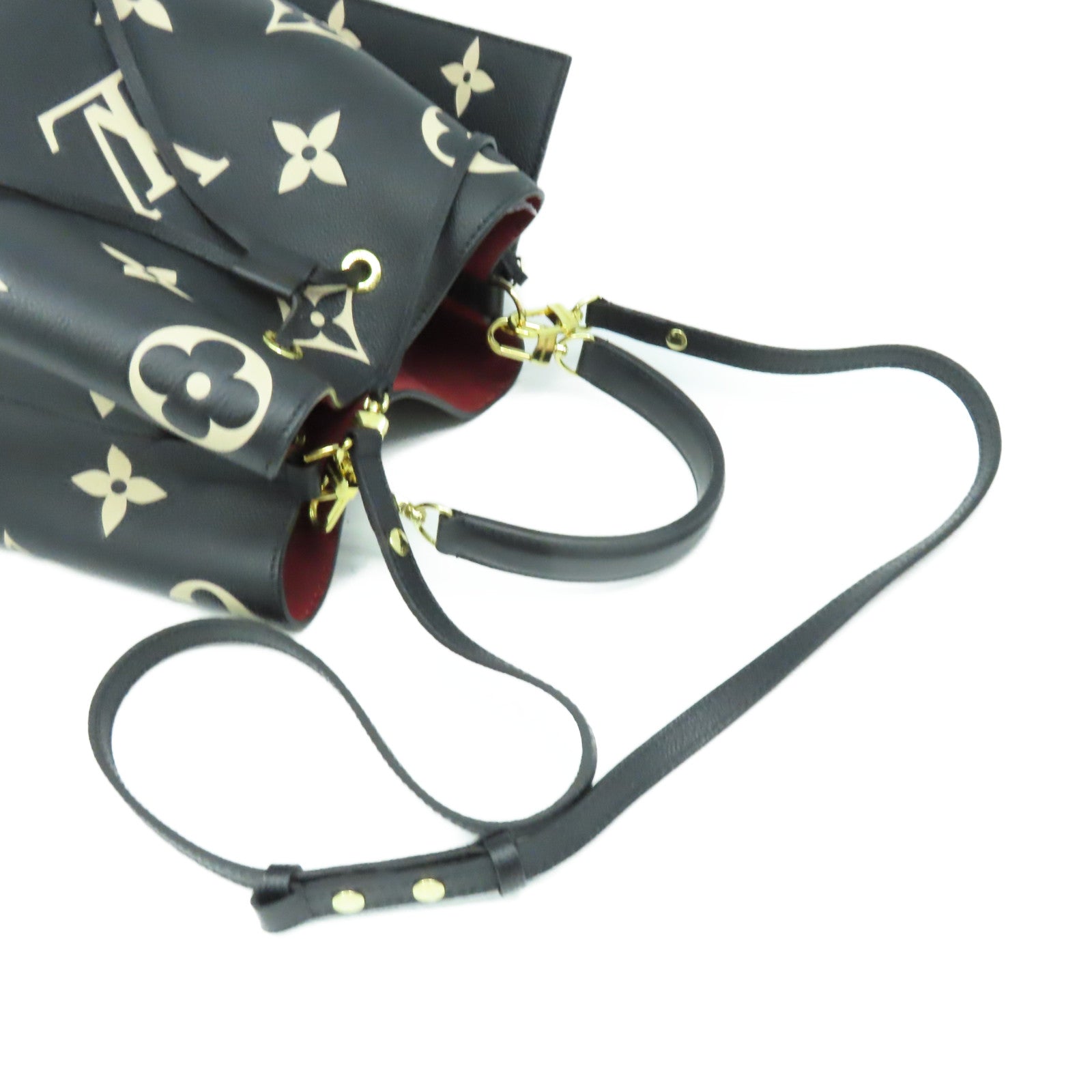 LOUIS VUITTON Monogram Empreinte Noe Noe MM 2Way Bucket Bag手挽肩背兩用袋黑色