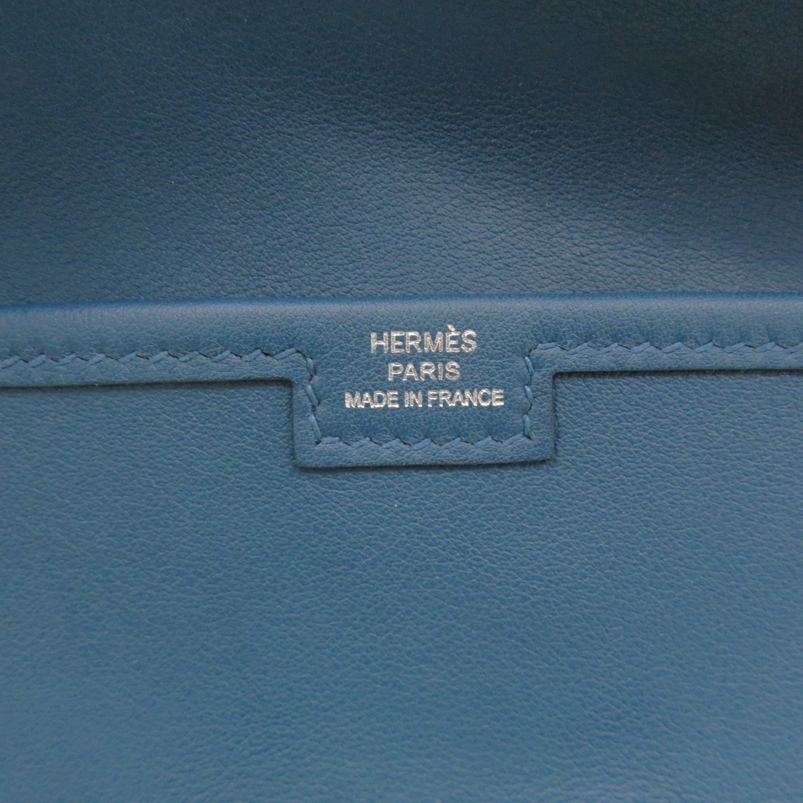 HERMES Swift皮革Jije Clutch Bag手拿包藍綠色
