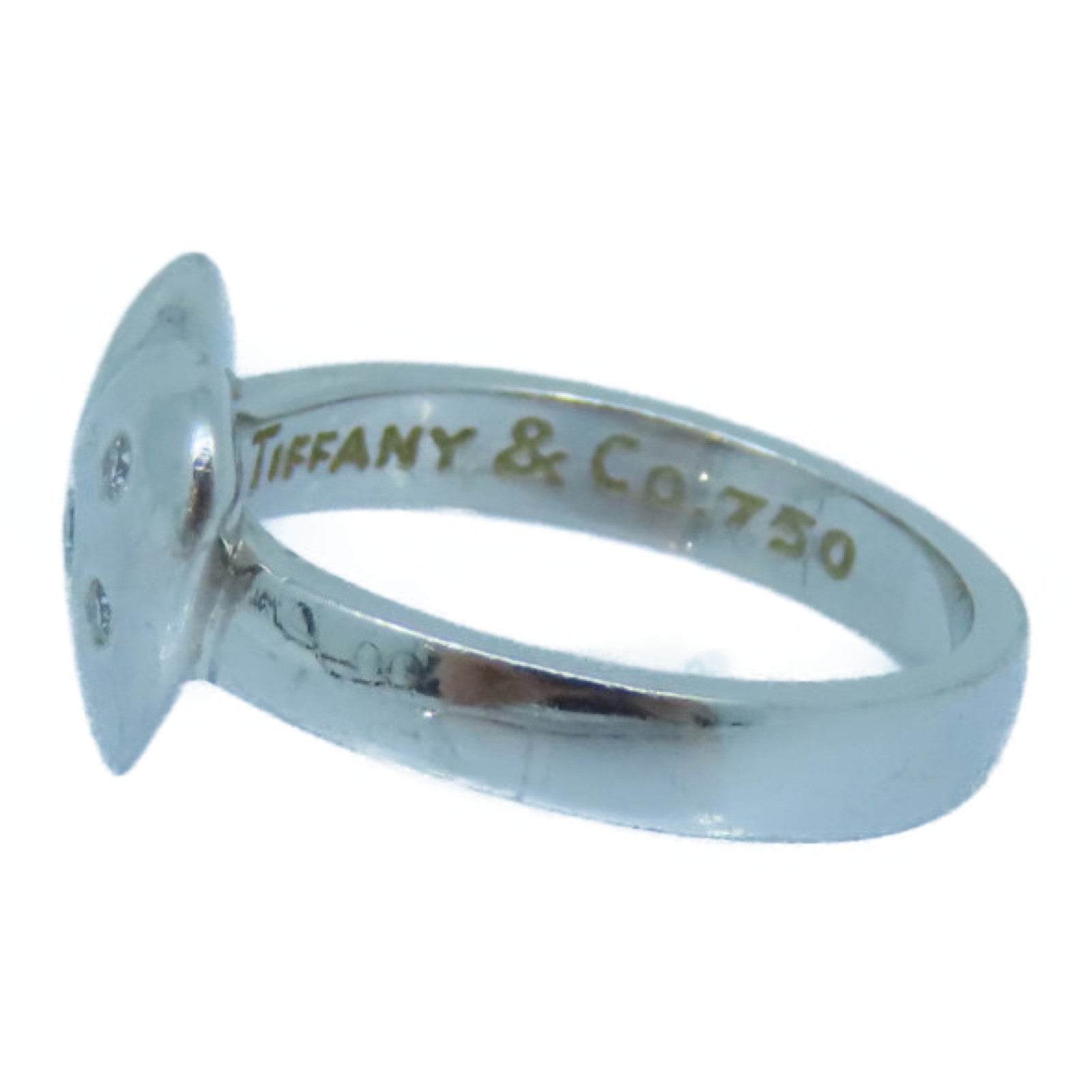 TIFFANY＆CO 18K白金Etoile Heart Diamond Ring钻石戒指US#4.5